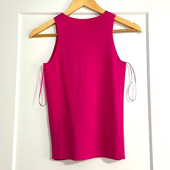 NWT fuscia hot pink sweater knit tank Lucy Paris new with tag size XS round neck - Picture 7 of 11
